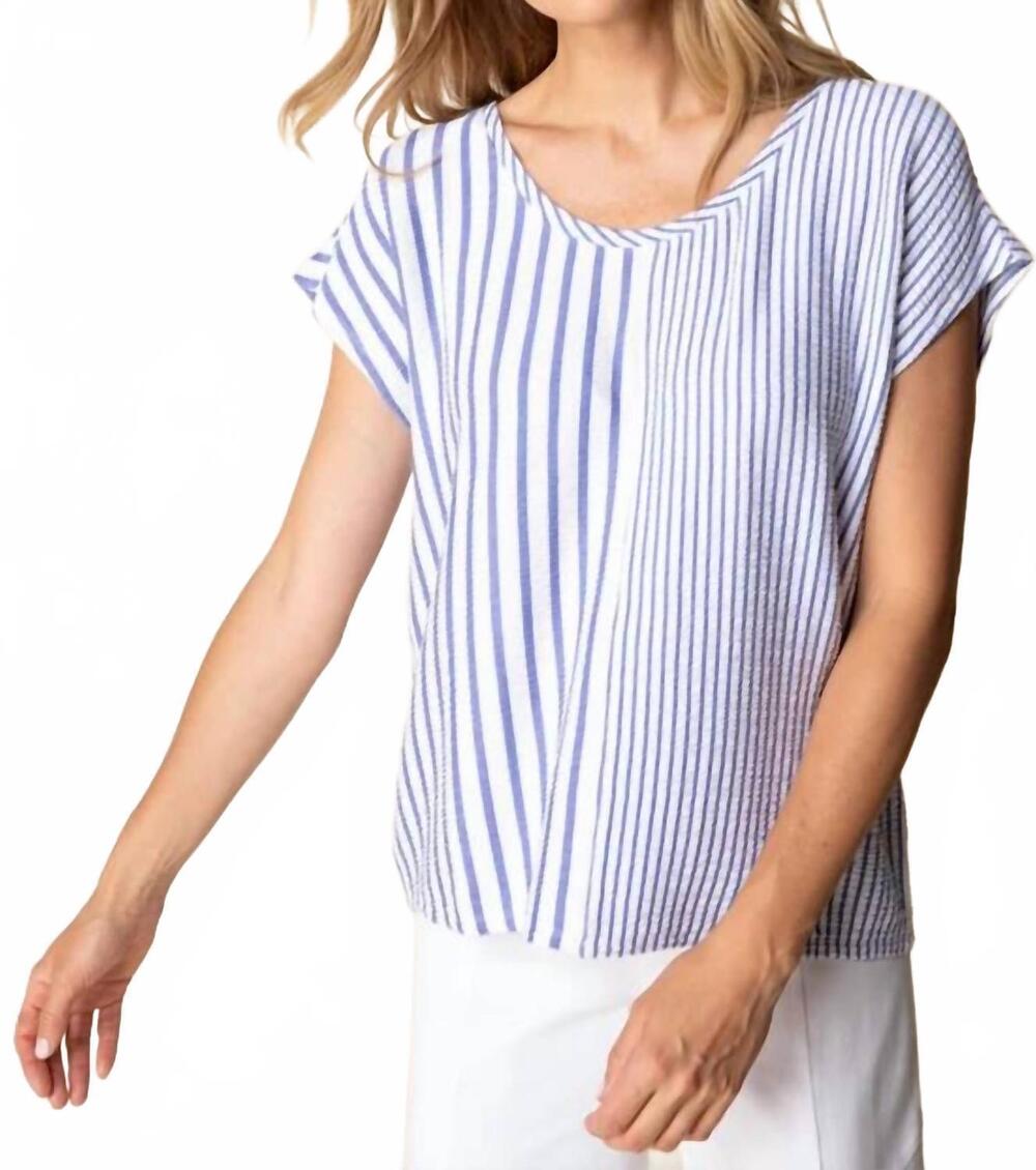 NEW HABITAT playful stripes easy tee in iris
